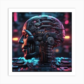 Cyborg Head 32 Art Print