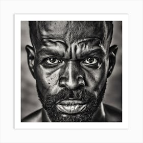 Portrait Of A Black Man Art Print