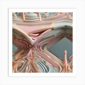 3d Fractal Art Art Print