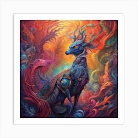 Mystical Deer Art Print