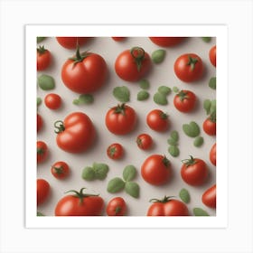 Tomatoes And Leaves Art Print