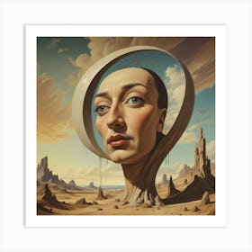 Woman In The Desert 4 Art Print