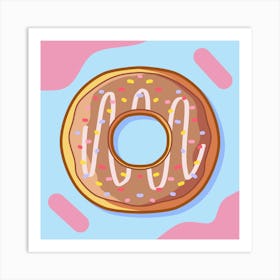 Dessert Food Donut Sweet Decor Chocolate Bread Art Print