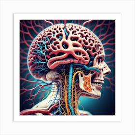 Human Brain Anatomy 8 Art Print