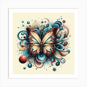 Modern Butterfly Art 2 Art Print