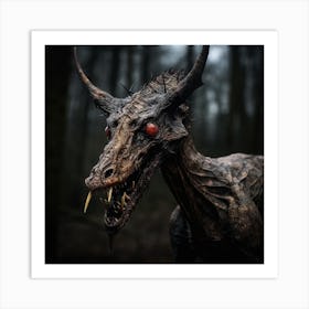 Demon In The Woods 14 Art Print