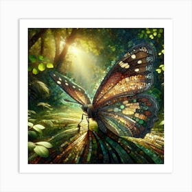 Butterfly In The Forest 1 Art Print