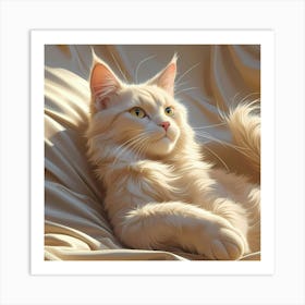 White Cat 1 Art Print