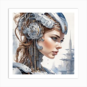 Robot Girl 11 Art Print