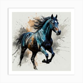 Horse Running Art Print