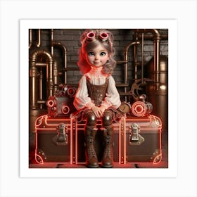 Steampunk Girl 33 Art Print