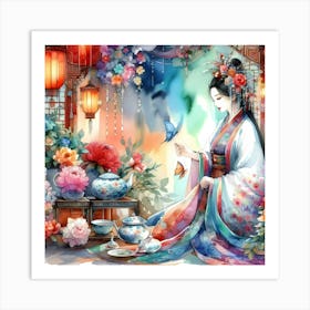 Chinese Lady Art Print