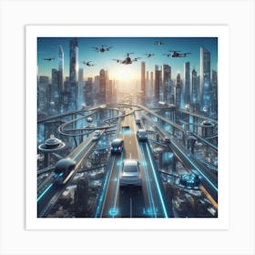 Futuristic Cityscape Art Print