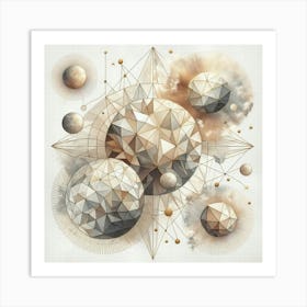 Geometric Spheres Art Print