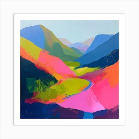 Colourful Abstract Snowdonia National Park Wales 1 Art Print