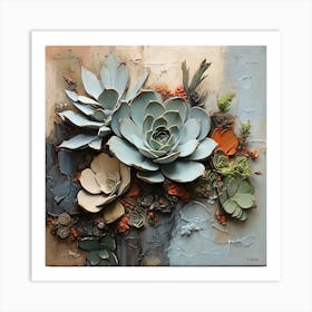 Succulent core 1 Art Print