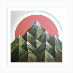 Geometric mountains 1 Art Print