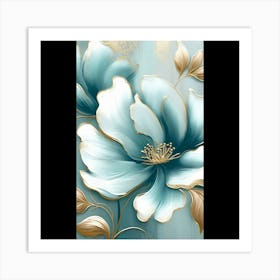 Blue Flower Painting Art Print