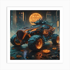 Pumpkin Car (Cyberpunk4) Art Print