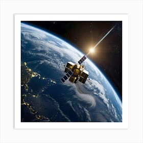 Satellite In Space 6 Art Print