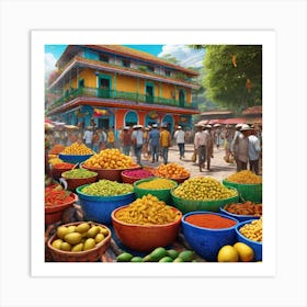 Hawaiian Market Art Print