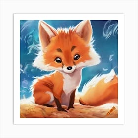 Cute Fox Art Print