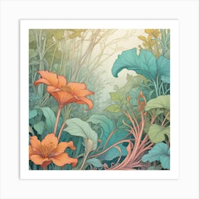 Flora And Fauna 4 Art Print