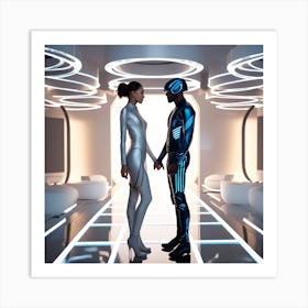 Futuristic Couple 30 Art Print