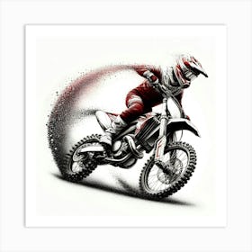 Motocross Rider 4 Art Print