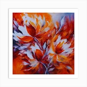 Fire and Ice Winter Blooms Art Print