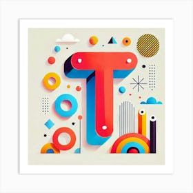 Letter T Art Print