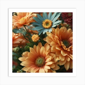 Autumn Flowers Art Print