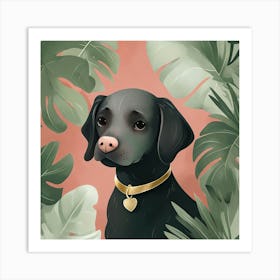 Black Labrador Art Print