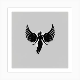 Angel Logo Design Art Print