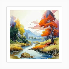 Landscape Painting 7 Art Print