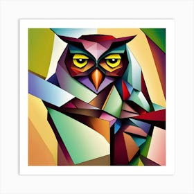 Abstract Owl 2 Art Print