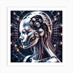 Futuristic Woman 4 Art Print