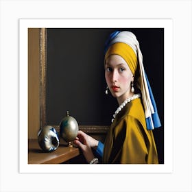 Girl With Pearl Earring 1 Art Print