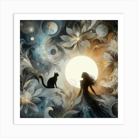 Fairy In The Moonlight 2 Art Print