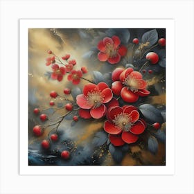 Red Flowers 1 Art Print