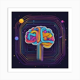 Abstract Brain 8 Art Print