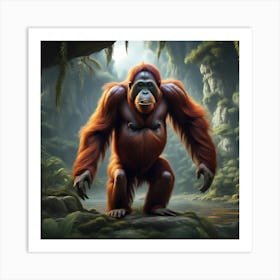 Orangutan's Nature Retreat Art Print