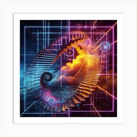 Futuristic Space 3 Art Print