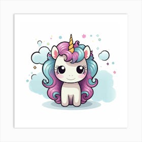 Cute Unicorn 357 Art Print