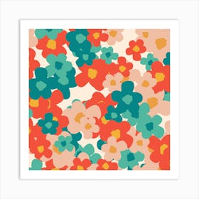 Floral Daisy Pattern Art Print