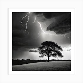 Lightning In The Sky 26 Art Print