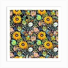 Floyeres Motif Panting Art Print