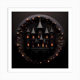 Halloween Castle Art Print