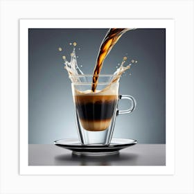 Coffee Pouring Into A Cup 7 Art Print