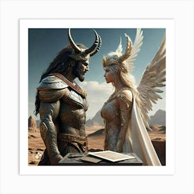 Angels And Demons Art Print